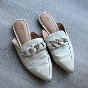 A New Day Cream Chain Detail Mules